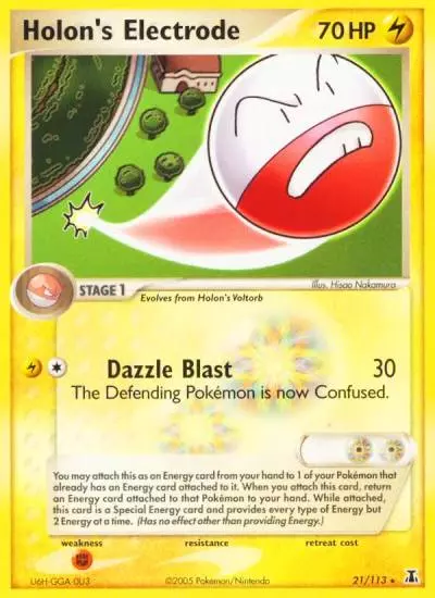 Holon's Electrode 21/113 Delta Species Pokemon card