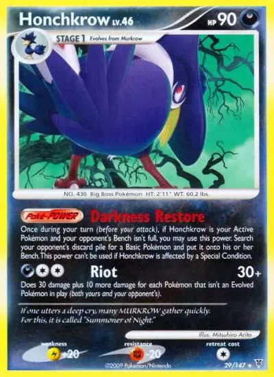 Honchkrow 29/147 Supreme Victors Pokemon card