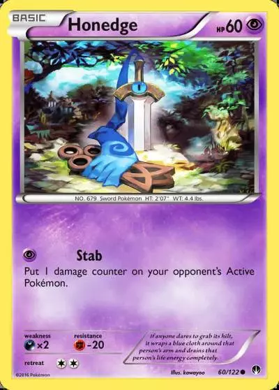 Honedge 60/122 BREAKpoint Pokemon card