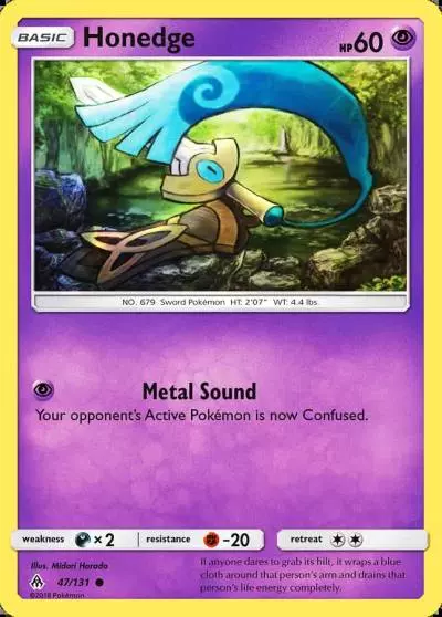 Honedge 47/131 Forbidden Light Pokemon card