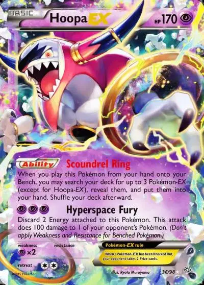 Hoopa-EX 36/98 Ancient Origins Pokemon card