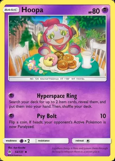 Hoopa 54/131 Forbidden Light Pokemon card