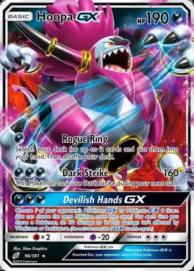 Hoopa-GX 96/181 Team Up Pokemon card