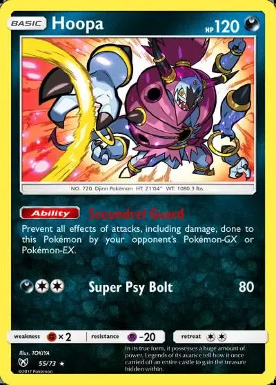 Hoopa 55/73 Shining Legends Pokemon card