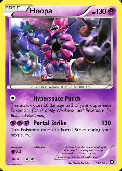 Hoopa 51/114 Steam Siege Pokemon card