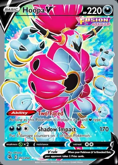 Hoopa V 253/264 Fusion Strike Pokemon card