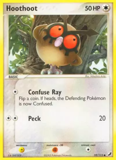 Hoothoot 59/115 Unseen Forces Pokemon card