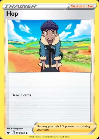 Hop 165/202 Sword & Shield Pokemon card