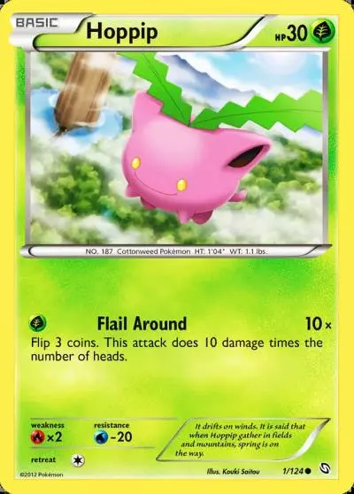 Hoppip 1/124 Dragons Exalted Pokemon card