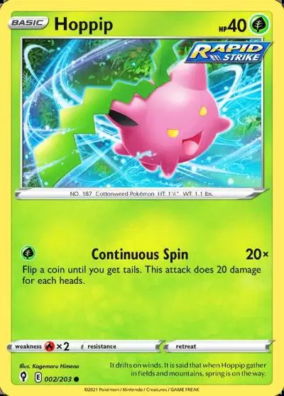 Hoppip 2/203 Evolving Skies Pokemon card