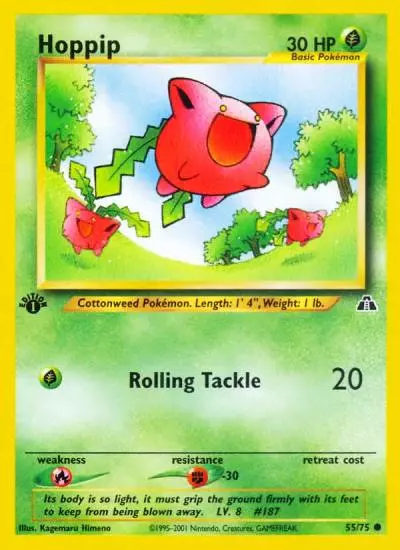 Hoppip 55/75 Neo Discovery Pokemon card