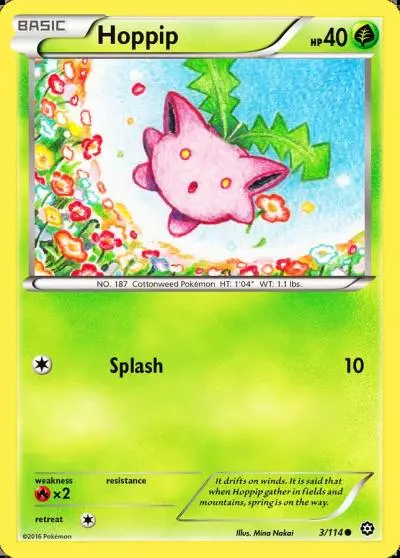 Hoppip 3/114 Steam Siege Pokemon card