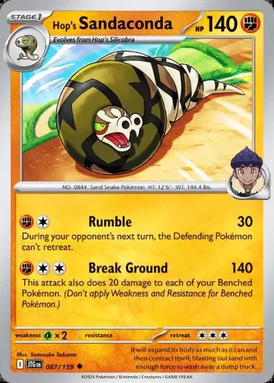 Hop's Sandaconda 87/159 Journey Together Pokemon card