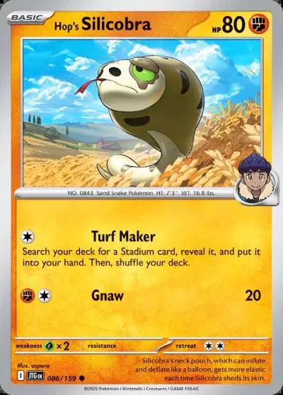 Hop's Silicobra 86/159 Journey Together Pokemon card