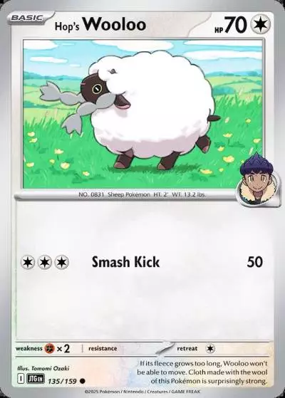 Hop's Wooloo 135/159 Journey Together Pokemon card