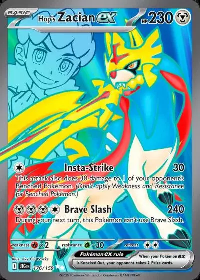 Hop's Zacian ex 176/159 Journey Together Pokemon card