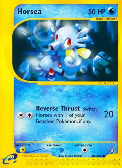 Horsea 85/147 Aquapolis Pokemon card