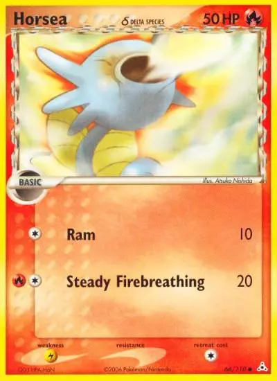 Horsea δ 66/110 Holon Phantoms Pokemon card
