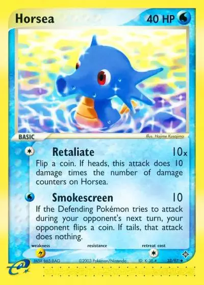 Horsea 33/97 Dragon Pokemon card