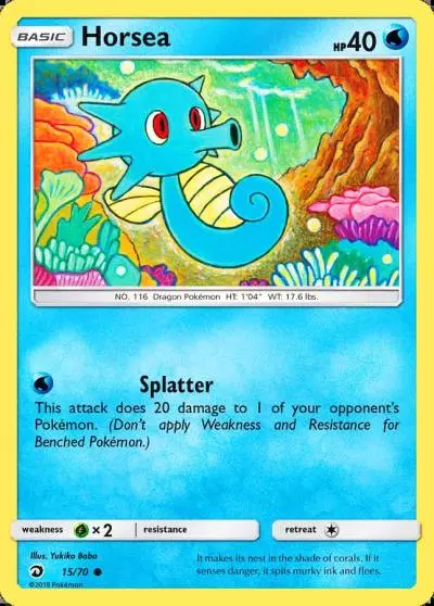 Horsea 15/70 Dragon Majesty Pokemon card