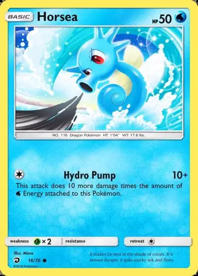 Horsea 16/70 Dragon Majesty Pokemon card