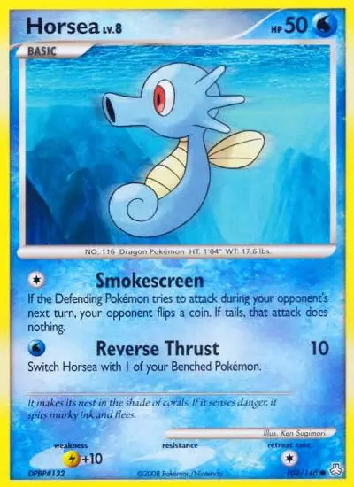 Horsea 102/146 Legends Awakened Pokemon card