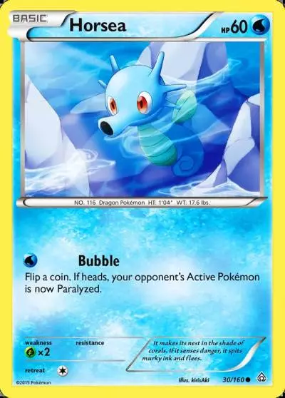 Horsea 30/160 Primal Clash Pokemon card
