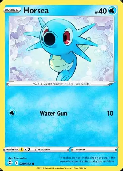 Horsea 20/72 Shining Fates Pokemon card
