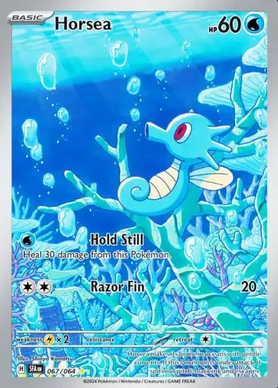 Horsea 67/64 Shrouded Fable Pokemon card