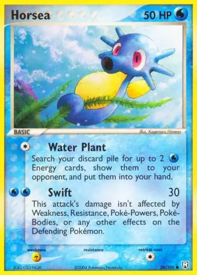 Horsea 58/109 Team Rocket Returns Pokemon card