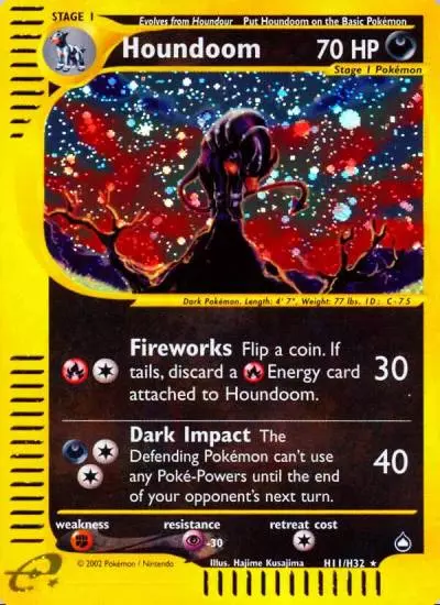 Houndoom H11/147 Aquapolis Pokemon card