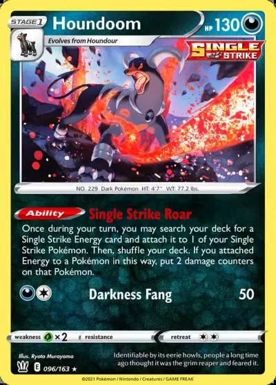 Houndoom 96/163 Battle Styles Pokemon card