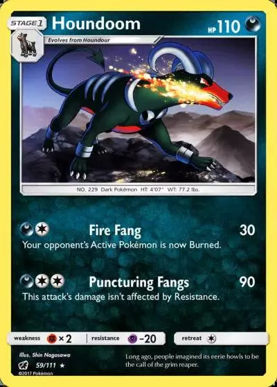 Houndoom 59/111 Crimson Invasion Pokemon card