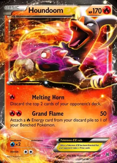 Houndoom-EX 21/162 BREAKthrough Pokemon card