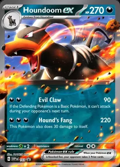 Houndoom ex 103/165 Scarlet & Violet Black Star Promos Pokemon card