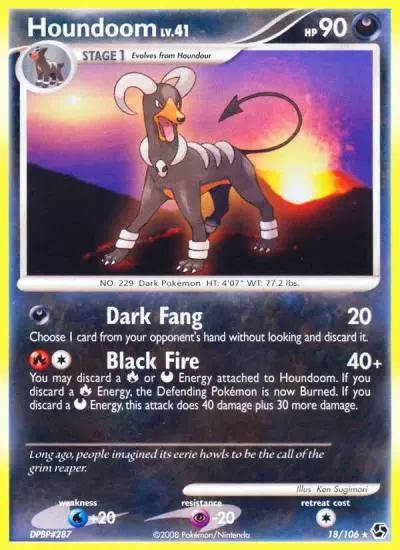 Houndoom 18/106 Great Encounters Pokemon card
