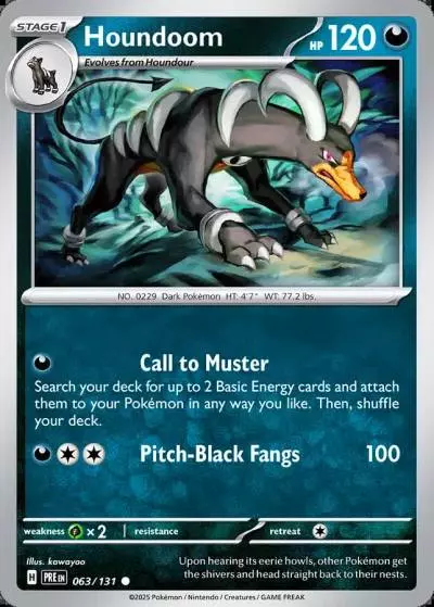 Houndoom 63/131 Prismatic Evolutions Pokemon card