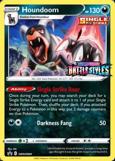 Houndoom SWSH090/307 SWSH Black Star Promos Pokemon card