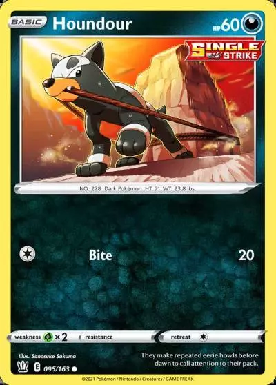 Houndour 95/163 Battle Styles Pokemon card