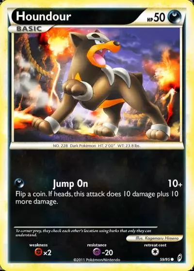 Houndour 59/95 Call of Legends Pokemon card