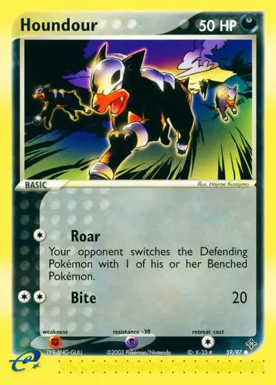 Houndour 59/97 Dragon Pokemon card