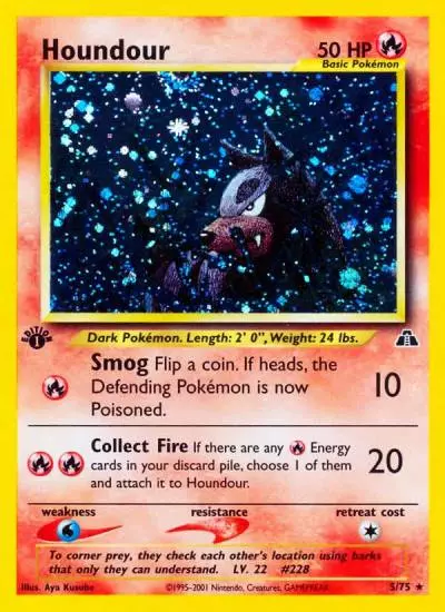 Houndour 5/75 Neo Discovery Pokemon card