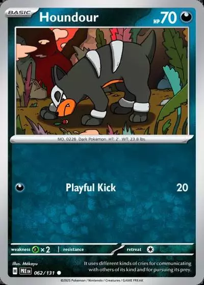 Houndour 62/131 Prismatic Evolutions Pokemon card