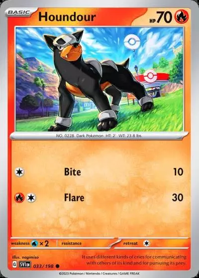 Houndour 33/198 Scarlet & Violet Pokemon card