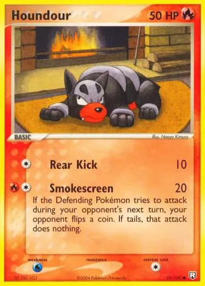 Houndour 59/109 Team Rocket Returns Pokemon card