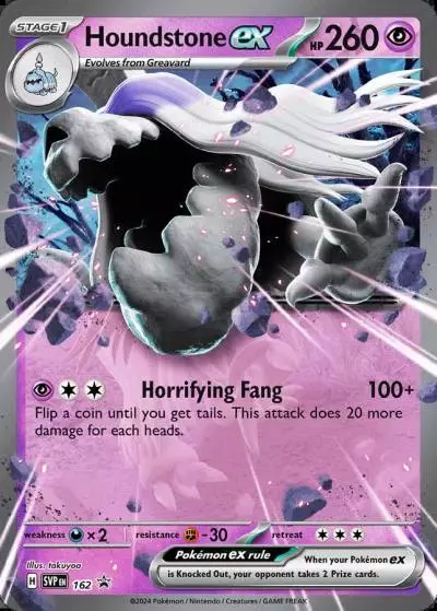 Houndstone ex 162/165 Scarlet & Violet Black Star Promos Pokemon card