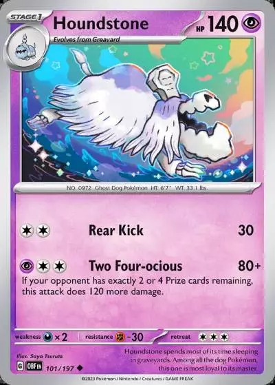 Houndstone 101/197 Obsidian Flames Pokemon card