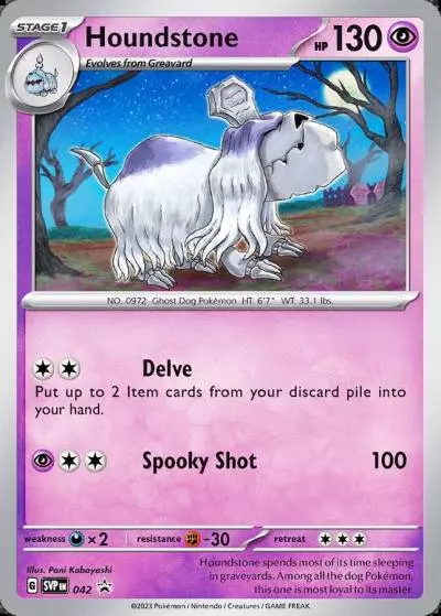 Houndstone 42/165 Scarlet & Violet Black Star Promos Pokemon card