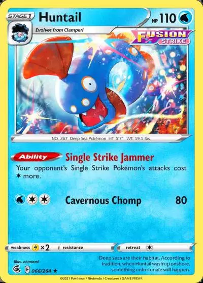 Huntail 66/264 Fusion Strike Pokemon card
