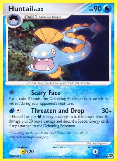 Huntail 42/106 Great Encounters Pokemon card